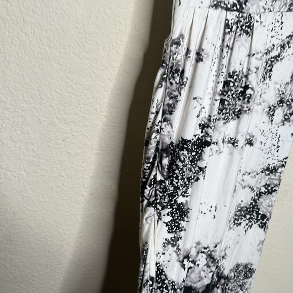 Reiss Gilda Pointelle Printed Day Dress Sheath Beige Gray Size 4 - Picture 7 of 13